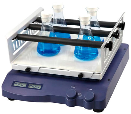 Agitatore a scuotimento orbitale con rotazione oraria e antioraria