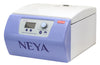 Centrifuga NEYA 10 PROFESSIONAL Versione ventilata senza rotore. Dimensioni esterne (L x P x A): 45 x 59 x 33 cm. Peso: 40 Kg. Alimentazione: 220V, 50 Hz. Consumo max.: 450 W. Rumorosità max.: 55 dB.