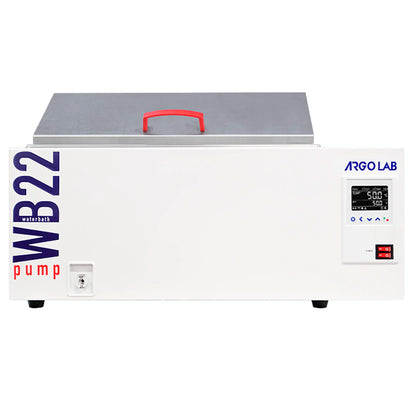WB 22 PUMP Bagnomaria ArgoLab Campo di lavoro da 5°C sopra temperatura ambiente a 85C. Capacità della vasca 22 lt