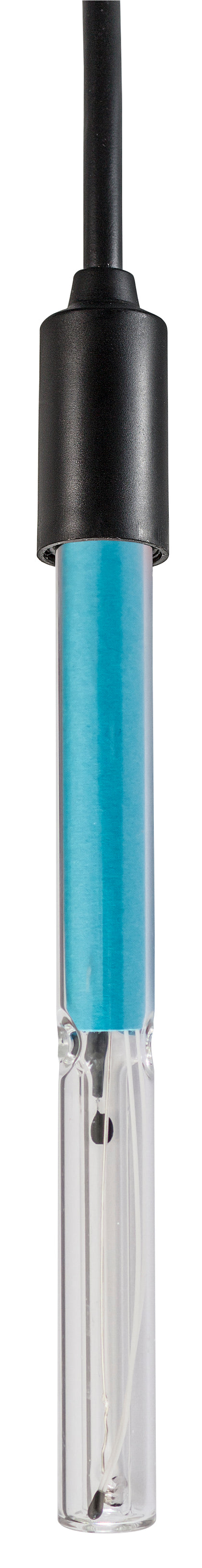 VPT 80/10 cella in vetro platino C=1, con sensore di temperatura incorporato, cavo fisso 1 m con BNC e connettore Cinch