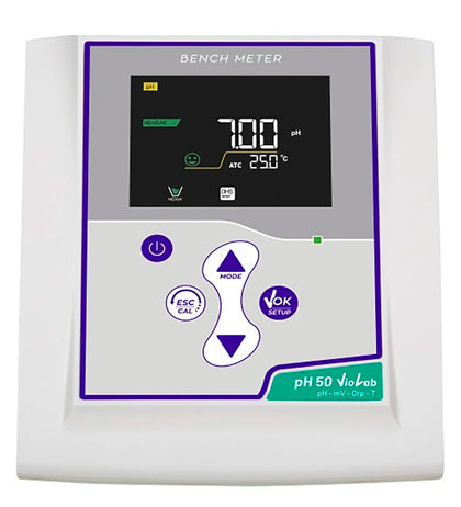 pH 50 VIOLAB Completo di elettrodo XS 201T con sonda di temperatura incorporata.