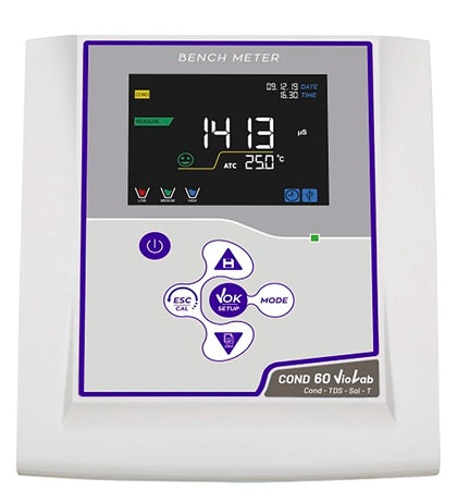 COND 60 VIOLAB Conduttimetro da banco digitale a microprocessore. Completo di cella 2301 T a 2 elettrodi