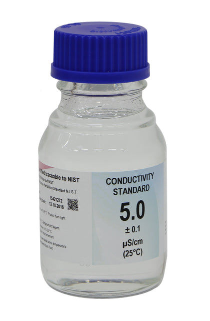 1x300 ml, 5 uS/cm (25°C), N.I.S.T. Bottiglia in vetro