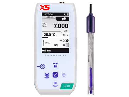XS pH 70 NEX pHmetro portatile - Elettrodo 201 T Completo di elettrodo XS 201 T, con sensore di temperatura integrato