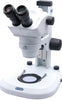 Stereomicroscopio Trinoculare zoom 0.8x-5 x con doppia illuminazione a LED Trasmessa-Riflessa